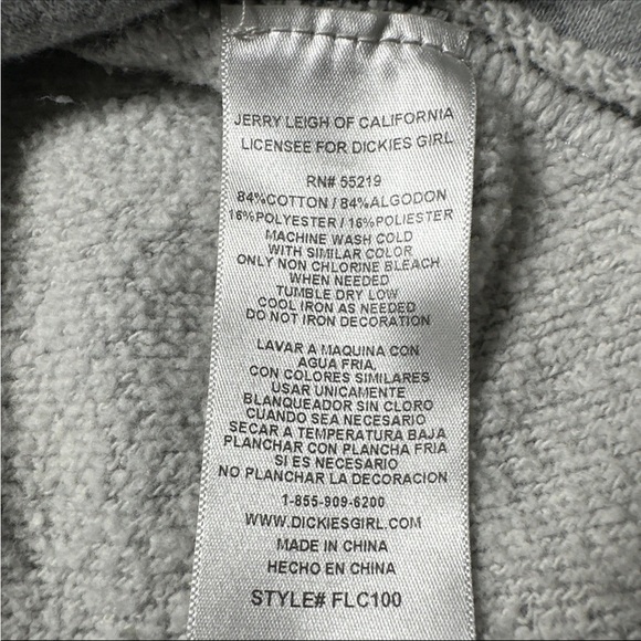 Dickies Girl Hoodie Sweatshirt Sweater Size XSmall Western Cropped Y2K Cotton - Picture 13 of 13